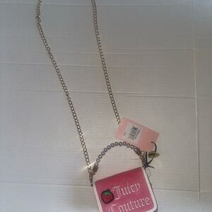 Juicy Couture Pink Mini Bag long strap or pearl to hand hold nwt strawberry!